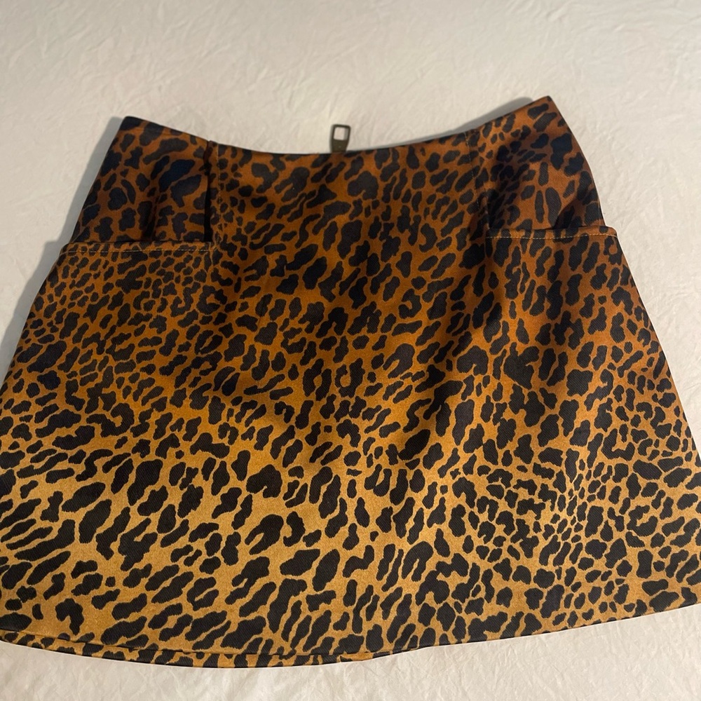 Leopard Print Mini Skirt